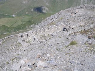 I resti del forte in cima