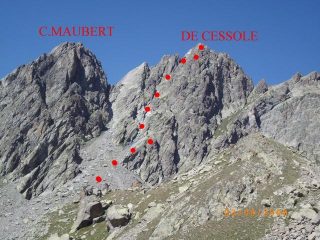 la via di salita dal basso