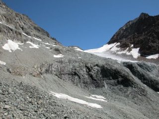 Il colle visto dal bivacco