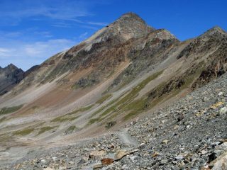 il Piz Languard (versante Sud-Ovest) visto da Fuorcla Pischa