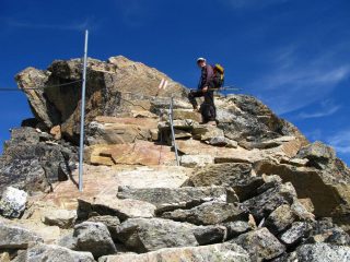 L'arrivo in vetta al Piz Languard