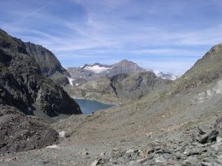 primo giorno: la ciamarella e il lago della rossa dal colle altare