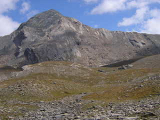 la vetta dal vallone del Rubren