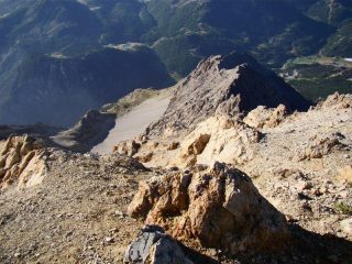 Il ripido versante sopra Claviere