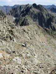 L'ulitmo pezzo verso la vetta, dietro il Caire dell'Agnel