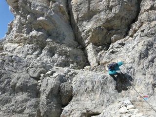 un tratto attrezzato della discesa