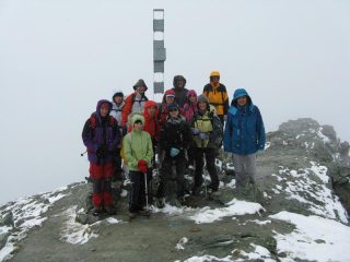 foto di gruppo in vetta