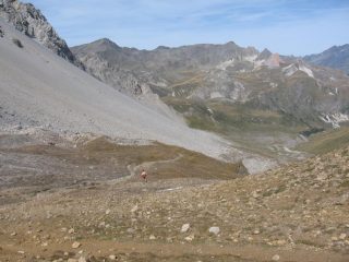 discesa verso il col de la replanette