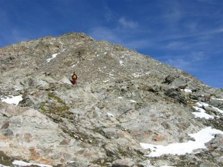 L'ultimo pendio da salire della vetta sud della Cima Viglino