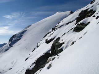 una bella visuale sul Ghiacciaio di Suessa, che risaliremo tra poco (21-9-2008)