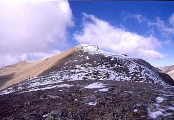 in prossimità della vetta