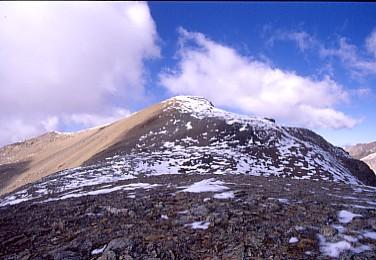 in prossimità della vetta