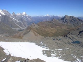 verso il grand combin e il massiccio del rosa