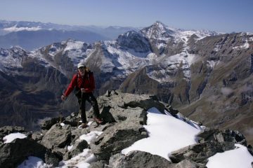 l'arrivo in vetta alla Punta Sulè