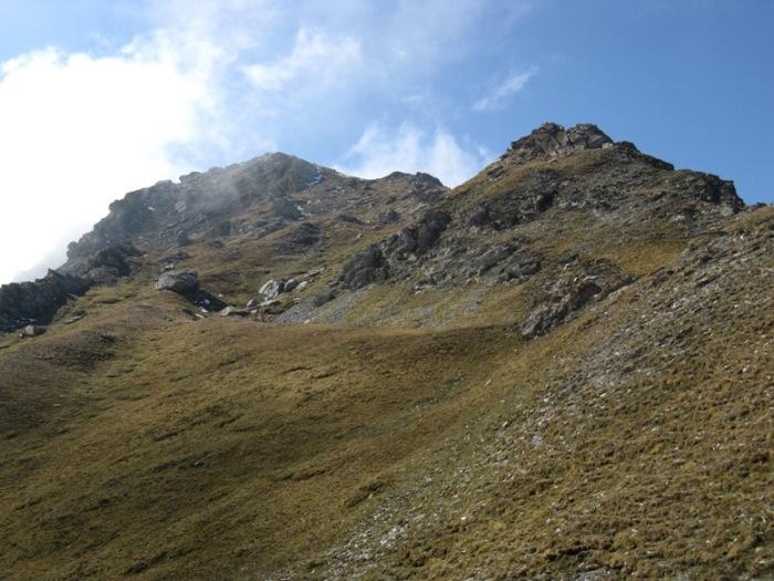 La cima vista dal colle