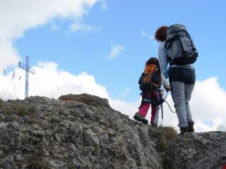 ed ecco Arianna, in cordata con la mamma