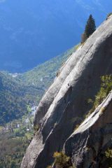 cordate sui tiri alti viste dalla traccia di discesa