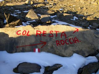 le indicazioni per raggiungere il Colle della Resta e il Rocciamelone