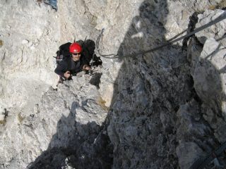 L'uscita dalla prima scaletta alla 1a Torre di Casanova