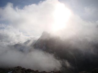 Rognosa d'Etiache tra le nubi...