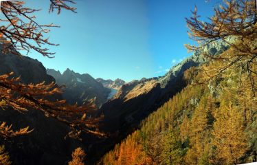 Dall'uscita, piacevole scorcio sul Glacier Blanc