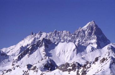 dal dente alla est delle Jorasses (foto di finr anni 80)