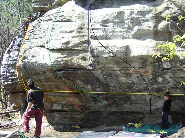 Il masso revbull con linee provvisorie