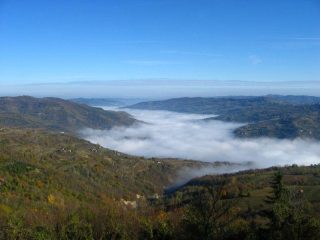 Nebbie basse in Val Bormida