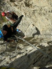 passaggio nella grotta settore La Balme
