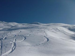 ancora ampi spazi di neve vergine.