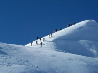 ultima rampa prima della cresta finale