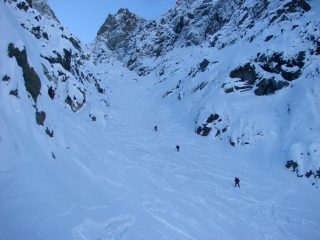 in discesa sul canale basso