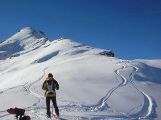 Il pendio terminale della P.ta Sud della Piata di Lazin dalla B.tta delle Mule