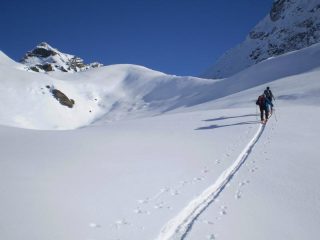 Un momento della salita