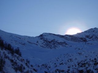 il sole al tramonto