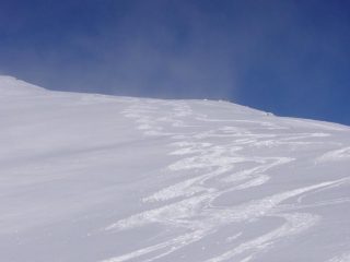 Bella discesa su neve farinosa