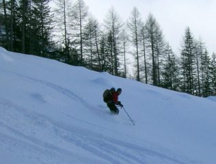 parte bassa discesa