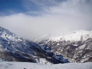 Il fondovalle nella tormenta...