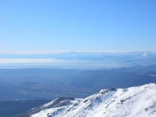 vista sul monviso e la pianura