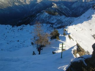Sulla cresta sud di Cima Piana.