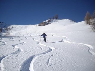 Valter pennella nel vallone Intersile 