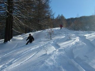 discesa nella zona bassa della gita