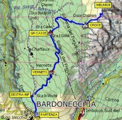 Cartina del percorso