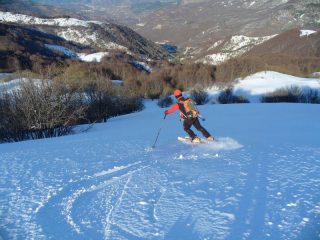 Discesa del pendio nord