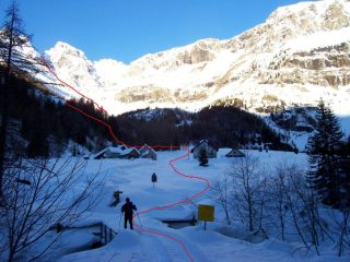 Il percorso dagli alpeggi di Vova