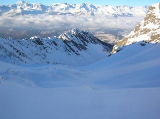 L' alto vallone di Orsiére: sulla sinistra l' Arête de Ponton.