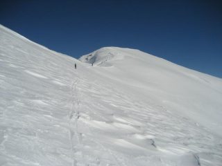 in prossimità della vetta