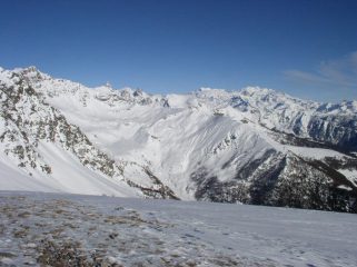 panorama verso il Cervino e il Rosa