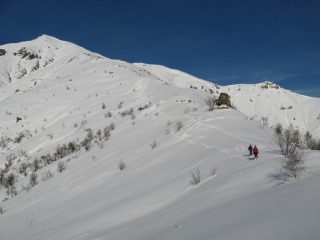 i pendii di polvere sul versante ovest nella parte mediana
