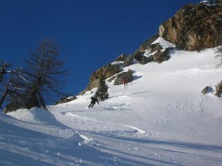 Discesa della cresta Sud di Cima Piana.